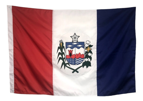 Bandeira De Alagoas 3 Panos (1,92x1,35) Padrão Oficial