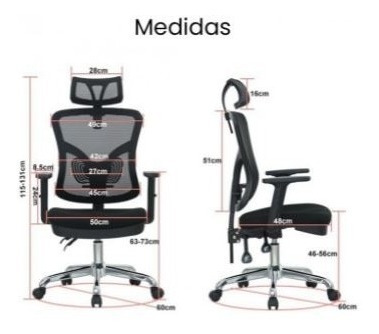 Imagen 2 de 4 de Silla De Oficina Reclinable Livingood