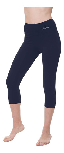 Nirlon Capri Leggings De Cintura Alta Para Mujer 3/4 De Long