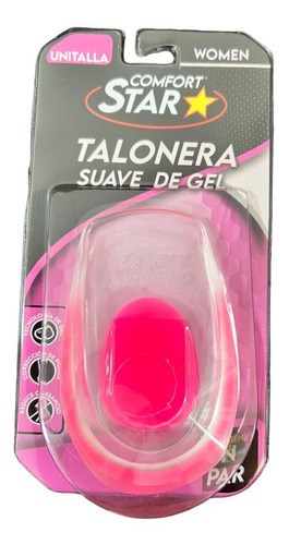 Plantillas De Gel Para Talón - Espolón Calcáneo, Descanso Color Rosa Tamaño de la plantilla UNITALLA