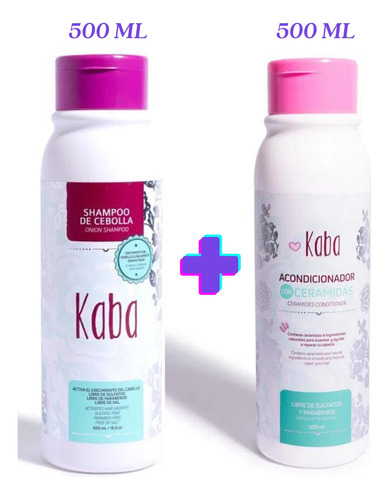 Champú + Acondicionador Kaba Sin Sal Con Cerámidas Original 