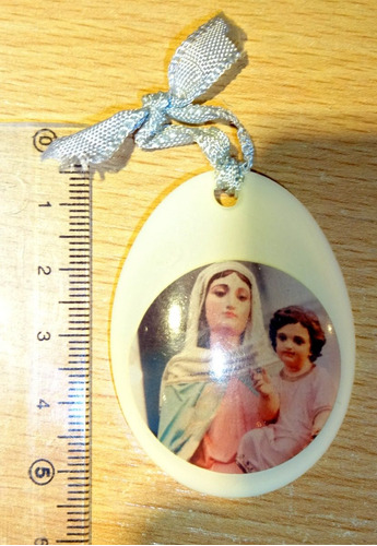 Cunero Protector Medalla Cuna Virgen De San Nicolás 6 X 4 Cm