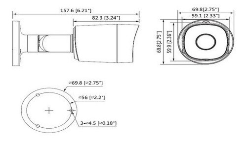 Imagen 3 de 3 de Camara Dahua B2a21p 2mpx 1080p Full Hd Hdcvi Ir20m Seguridad