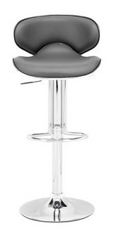 Imagen 2 de 9 de Banco Para Bar Modelo Fly - Gris Këssa Muebles