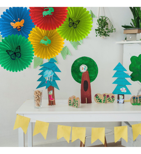 Papel Picado - Kit Flor Primavera 10 Piezas