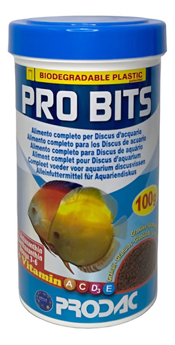 Alimento P/ Peces Disco Pro Bits   Prodac  Pote 100 Grs