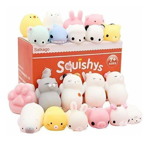 Satkago Mochi Squishies Toys, 20 Piezas Mini Mochi Squishys 