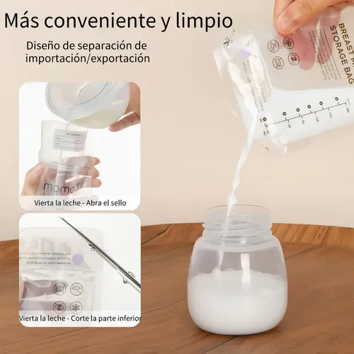 Bolsas Momcozy De Almacenamiento De Leche Materna, 120 Pzas, imagen 3