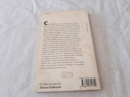 Imagen 2 de 4 de Malone Muere Samuel Beckett Alianza