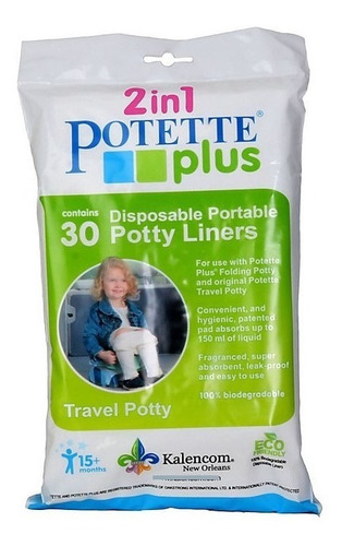 Bolsas De Repuesto Pélela Portátil Potette 2packs 60 Bolsas