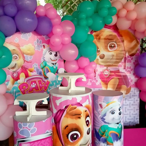 Decoración Con Globos Para Fiesta De Paw Patrol Niña