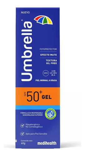 Protector Solar Medihealth Umbrella Gel Spf+50 Matte Tienda 