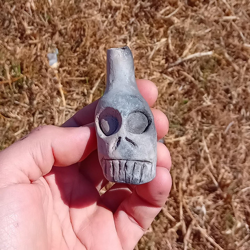 Silbato De La Muerte Azteca De Cerámica - Set De 2 Silbatos