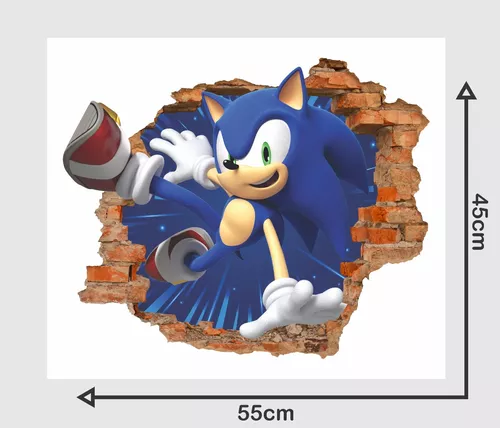 Adesivo de Parede Infantil Sonic Mod. 1