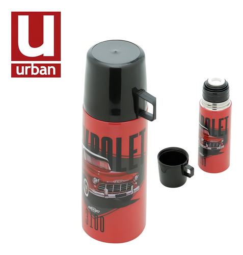 Garrafa Térmica 350 Ml Chevrolet 3100 Brasil Gm Super Cor Vermelha