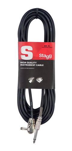 Cable 10m Plug - Plug L Para Guitarra O Bajo Stagg Sgc10pl