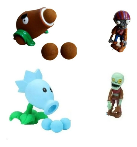 Imagem 1 de 4 de Bonecos Ervilha De Gelo Canhão Plants Vs Zombies Atira Mesmo