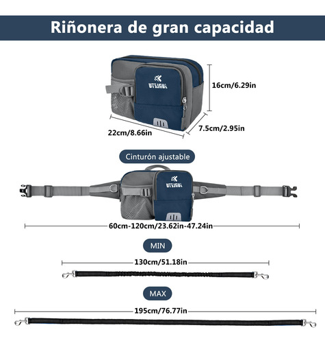 Riñonera+correa Para Perro Manos Libres Para Caminar +correr