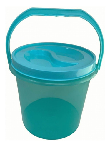 Bote De Plástico Para Leche Con Tapa Rosca De 6 Litros Color Aqua