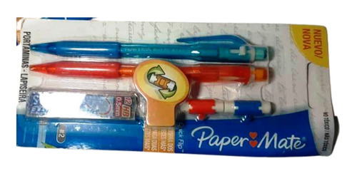 Portaminas Paper Mate Quick Flip Mango De Goma