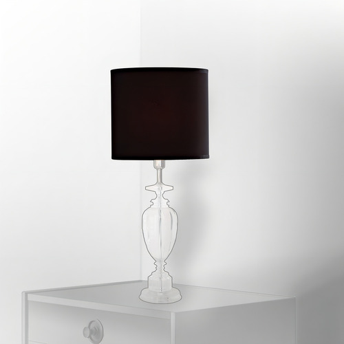 Cupula Abajur Basic Pequeno Tecido Preto Ex760pt (d)20cm