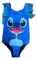 Comprar Mallas Enterizas Stitch Con Volados Para Nenas Niñas Playa