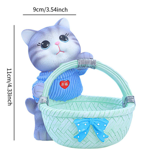 Bandeja De Gato Figura Cat Home Decor Sculpture Estilo C