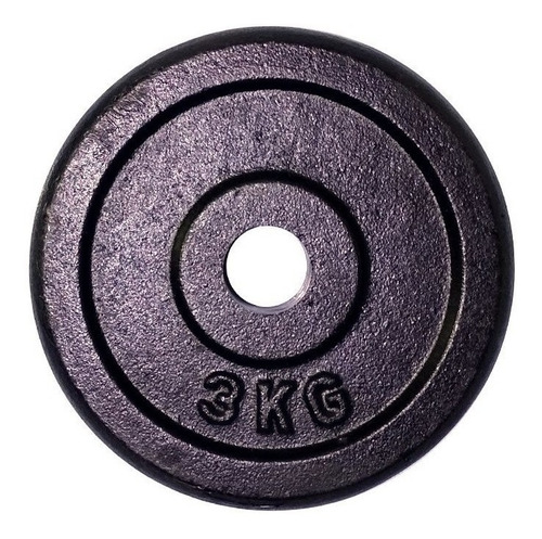 Disco Pesa Pintado 3 Kg Para Barra Recta Fitness / Crossfit
