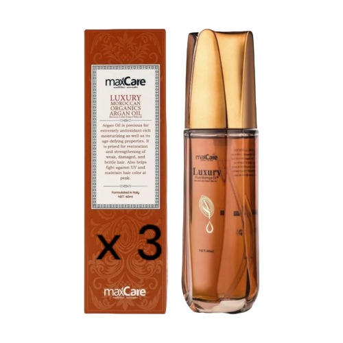 Pack 3 Aceite Premium De Argan Oil Morocco Maxcare 60ml