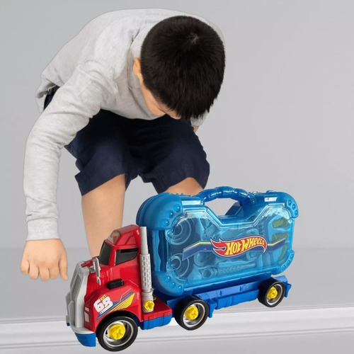 Camión Armable Con Kit Herramientas Luz Y Sonido Hot Wheels Color Azul