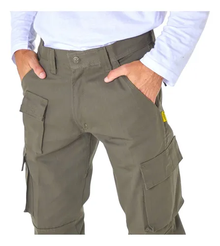 Pantalones de trabajo para hombres, 10 bolsillos, pantalones