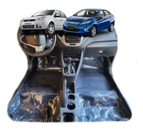 Forro Carpete Vinil 1.0mm P/ Fiesta Sedan Flex 2009