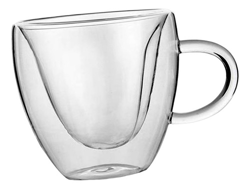 Alta Taza De Café De Pared Doble De Borosilicato