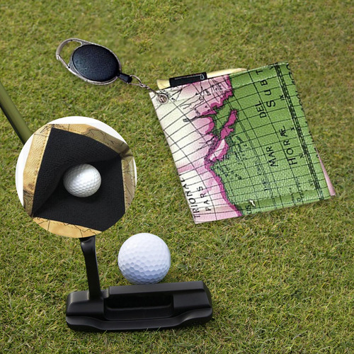 Toalla De Limpieza De Pelotas De Golf De Pu Durable Verde