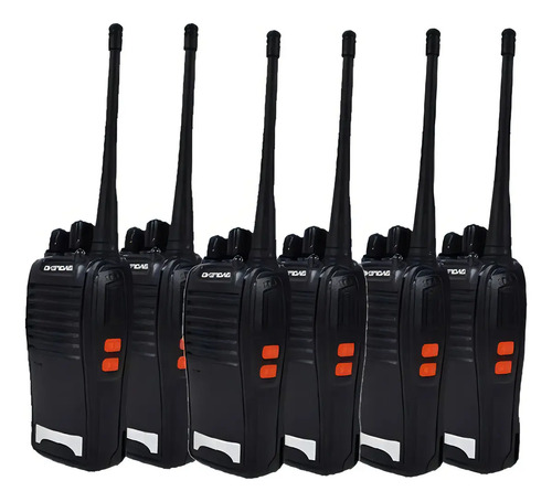 Kit 10 Rádios Comunicador Vhf/uhf/ Fm Baofeng 777s Walktalk Bandas De Freqüência 16 Cor Preto