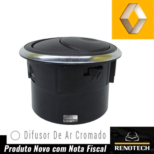 Imagem 2 de 10 de Difusor De Ar Cromado Oroch 2015 Em Diante 8200532316
