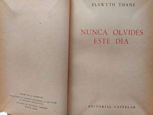 Libro Nunca Olvides Este Día De E. Thanet