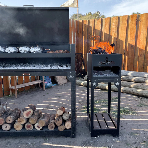 Brasero De Pie Complemento Parrilla Chulengo Asador Leña