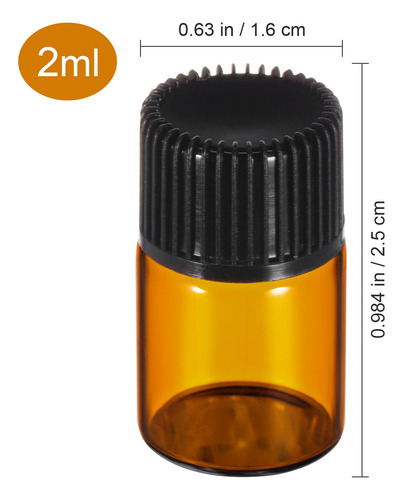 12 Frascos Mini Frascos De 2 Ml Com Redutor De Orifício