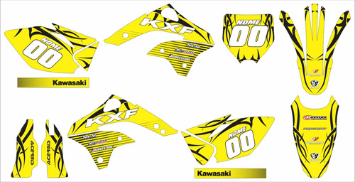 Kit Adesivos Moto Cross Trilha Kawasaki Kxf 450 2006 A 2008