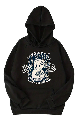 Sudadera Hoodie Mujer Con Capucha Estampada Creative Snowman