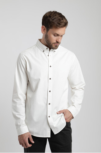 Camisa Manga Larga Sarga Blanco Froens