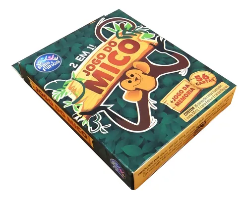 Brinquedo Jogo Do Mico + Jogo Da Memória 26 Pares De Animais
