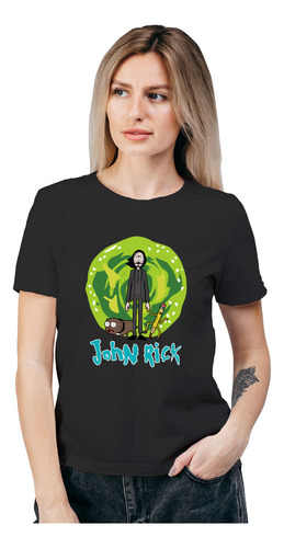 Polera Mujer John Rick And Morty Algodón Orgánico Wiwi