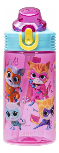 Zak Designs Botella Diseño De Minecraft, Plástico 16 Y 25 Oz Superkitties (ginny, Sparks, Buddy, Bitsy) 16 Onza