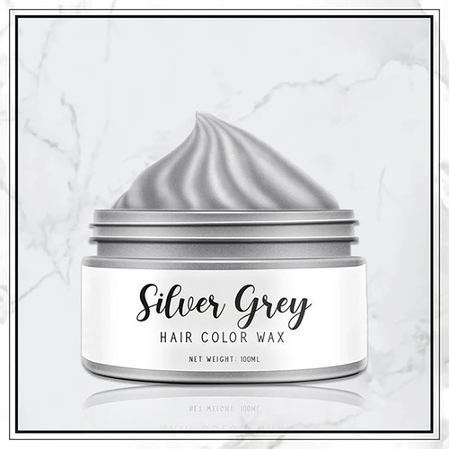 Cera De Color De Pelo Plateado Instantáneo Plata Temporal Co