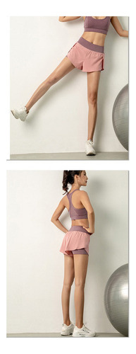 Pantalones Cortos Para Correr 2 En 1 Para Mujer Con Bolsillo