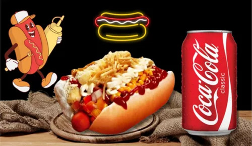 Adesivo Hot Dog Cachorro Quente Fast-food Alta Resolução Hd