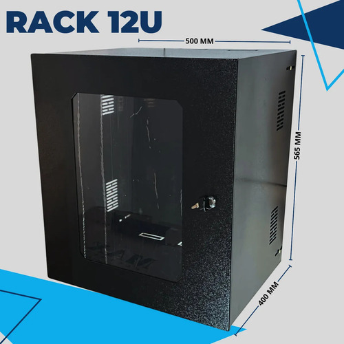 Rack Organizador 12u Telecom Cftv Alarme 4 Bandejas Parede