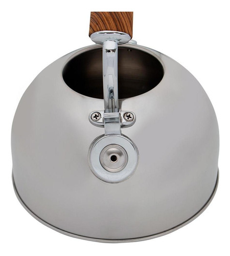 Chaleira Com Apito Em Aço Inox Prata 2,5l Mimo Style